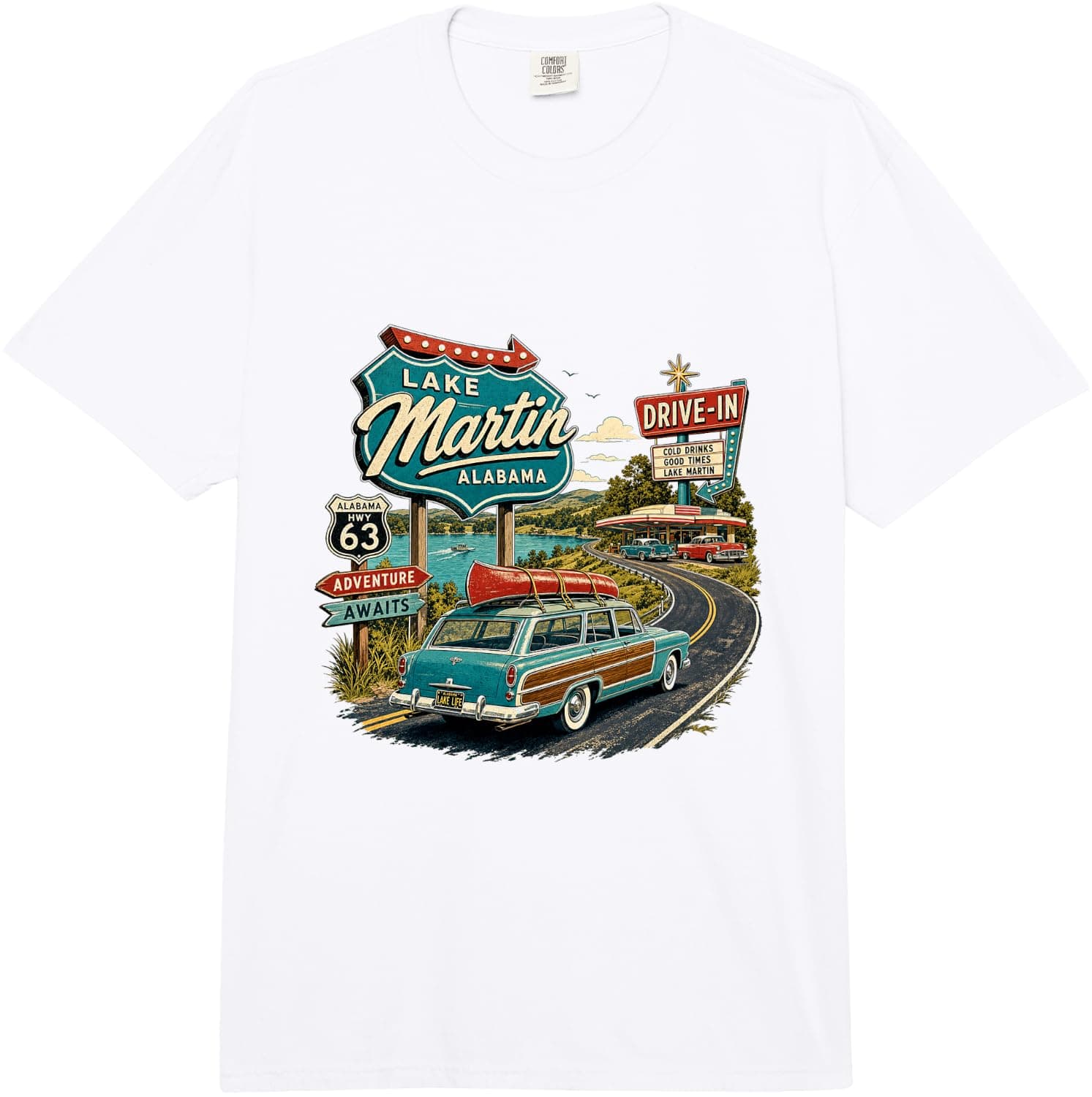 Vintage Lake Martin Adventure Design — Alabama apparel design