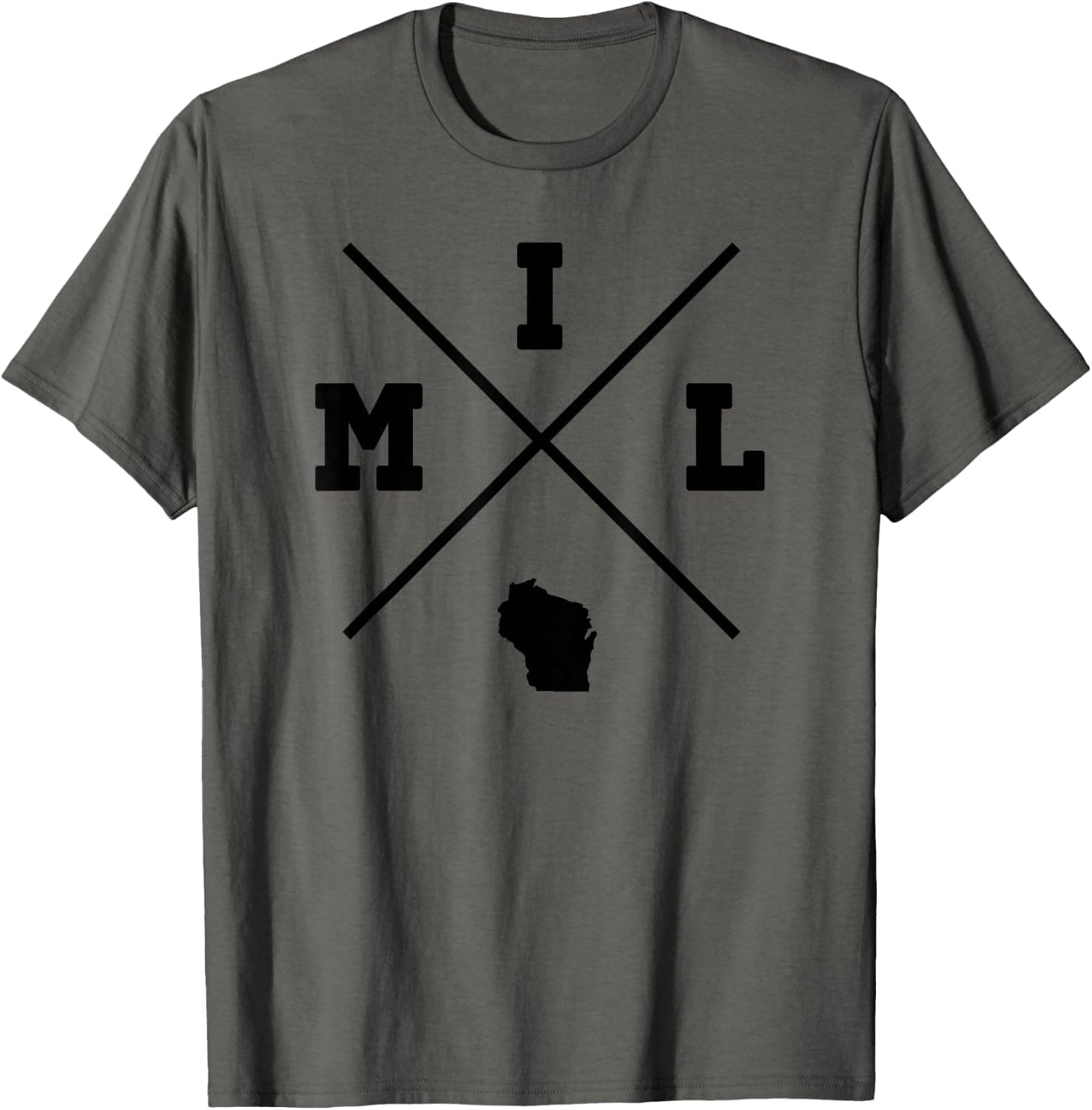 Classic Milwaukee MIL Crossmark State Outline — Milwaukee apparel design