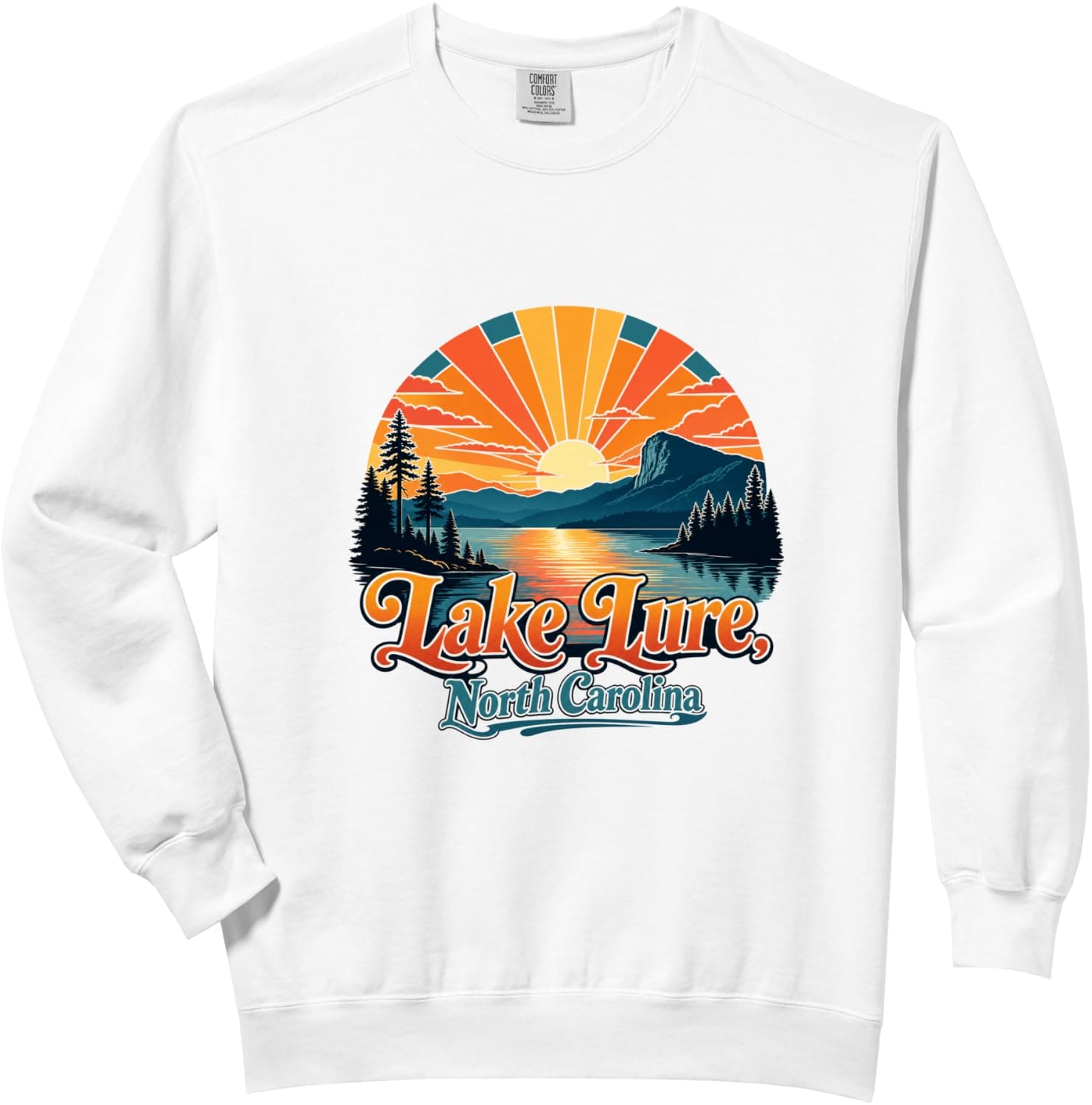 Vintage Lake Lure North Carolina Sunset Design — North Carolina apparel design
