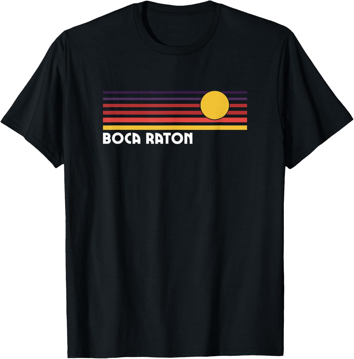 Boca Raton Florida Retro Vintage Style Sunset Souvenir — USA apparel design