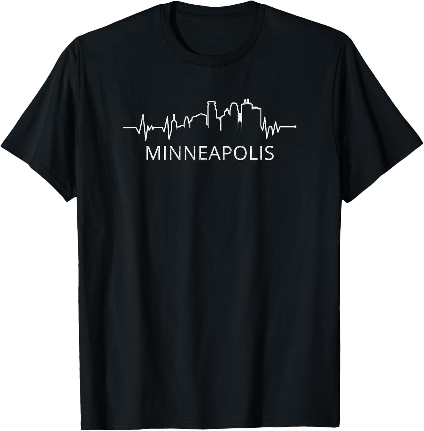 Minneapolis Minnesota Skyline Heartbeat Vintage MPLS — Minnesota apparel design