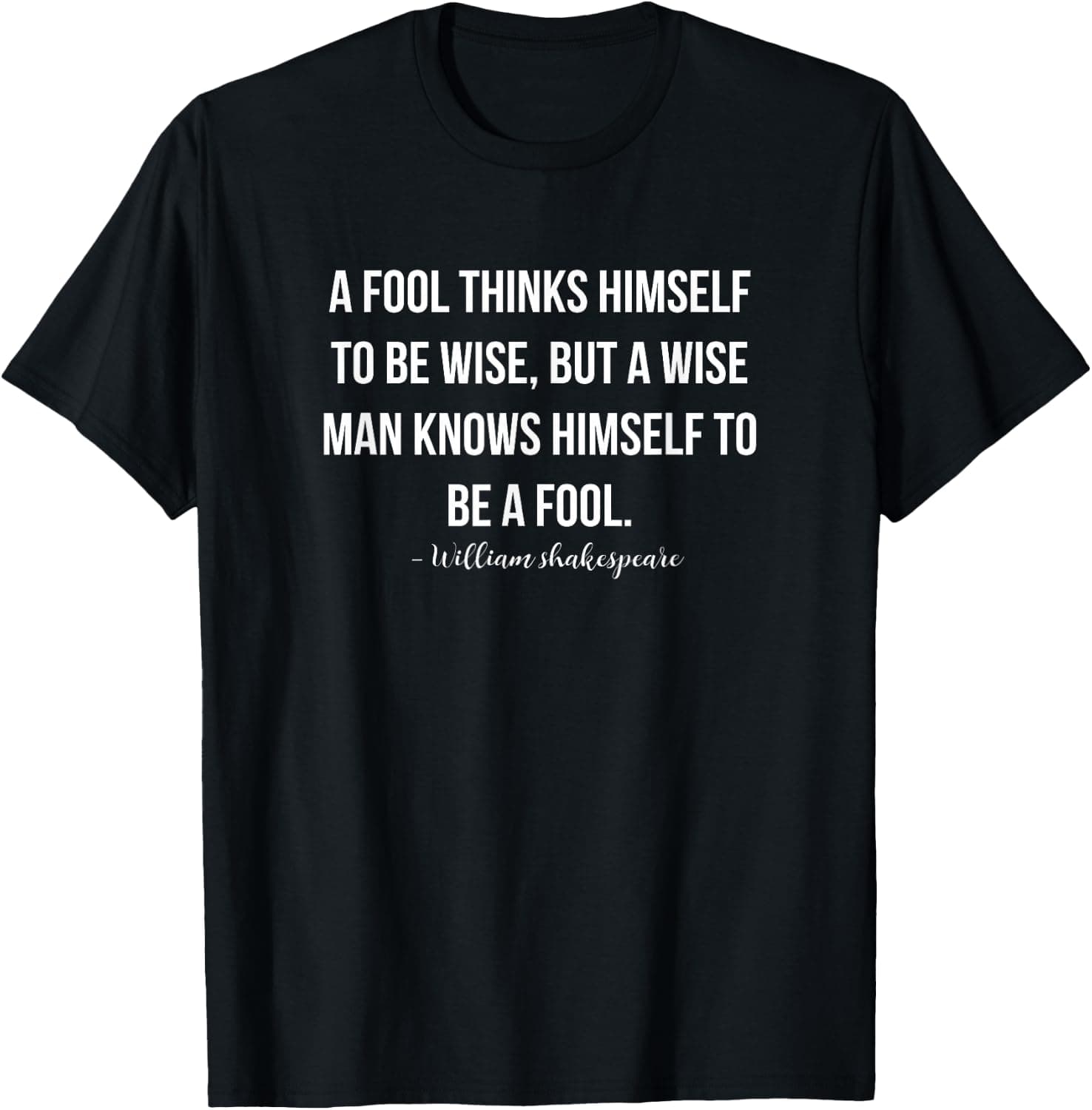 Shakespeare Wise Fool Quote — Shakespeare apparel design