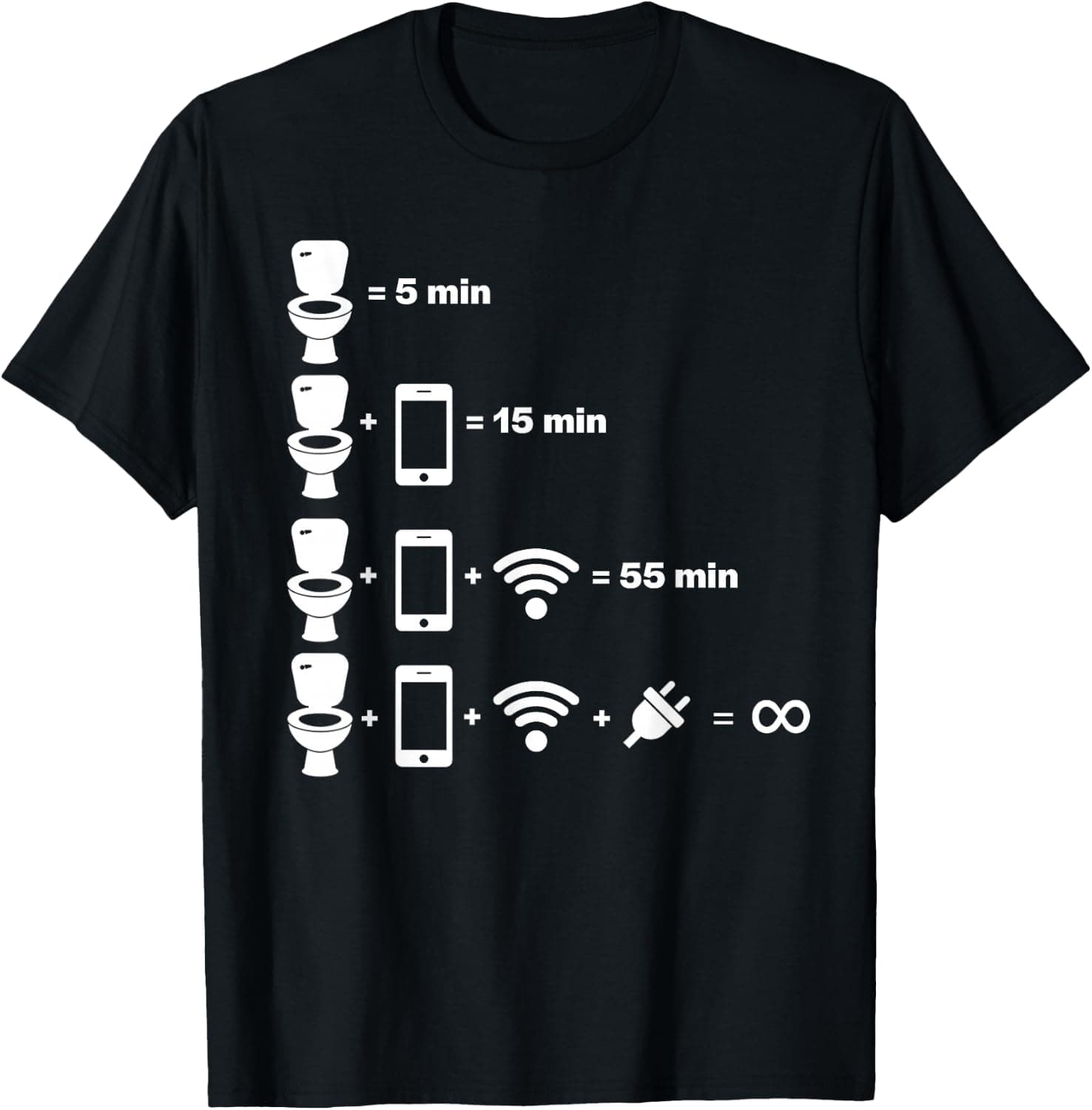 Funny Toilet Time Measured By Phone, WiFi and Charger — Moose Bronco apparel design