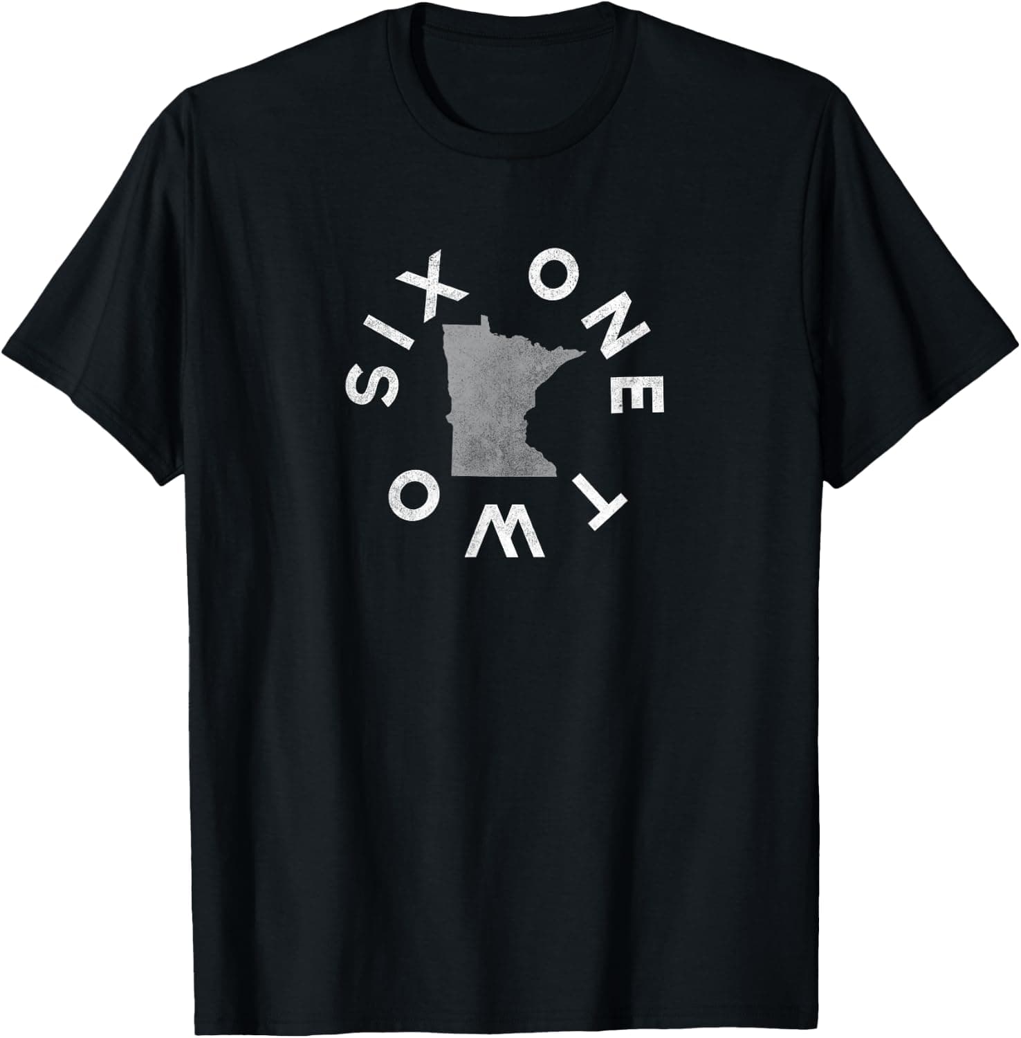 Vintage 612 Six One Two Minnesota Outline Map MN — Minnesota apparel design