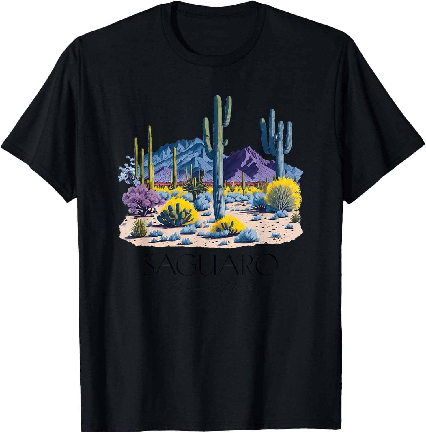 Cool Saguaro National Park Hiking Watercolor Graphic — Saguaro National Park apparel design
