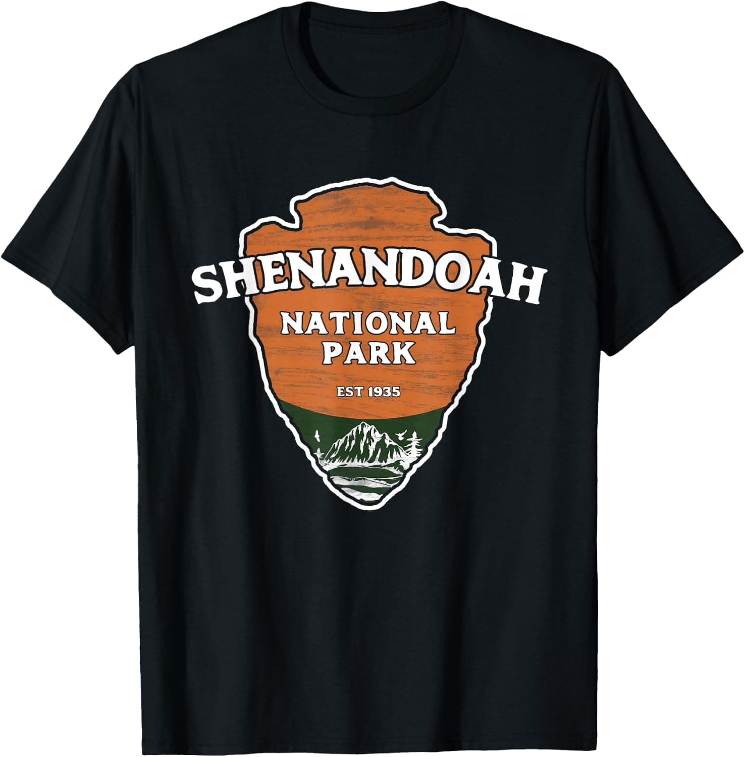 Shenandoah National Park Classic Style Arrowhead Sign — Shenandoah National Park apparel design