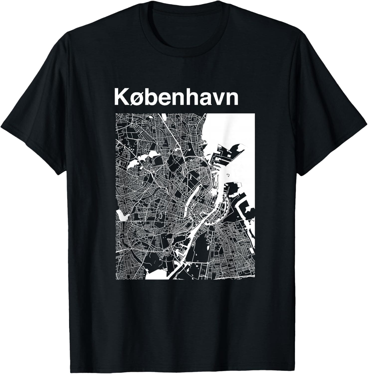 Copenhagen Denmark Classic City Map Graphic — Denmark apparel design