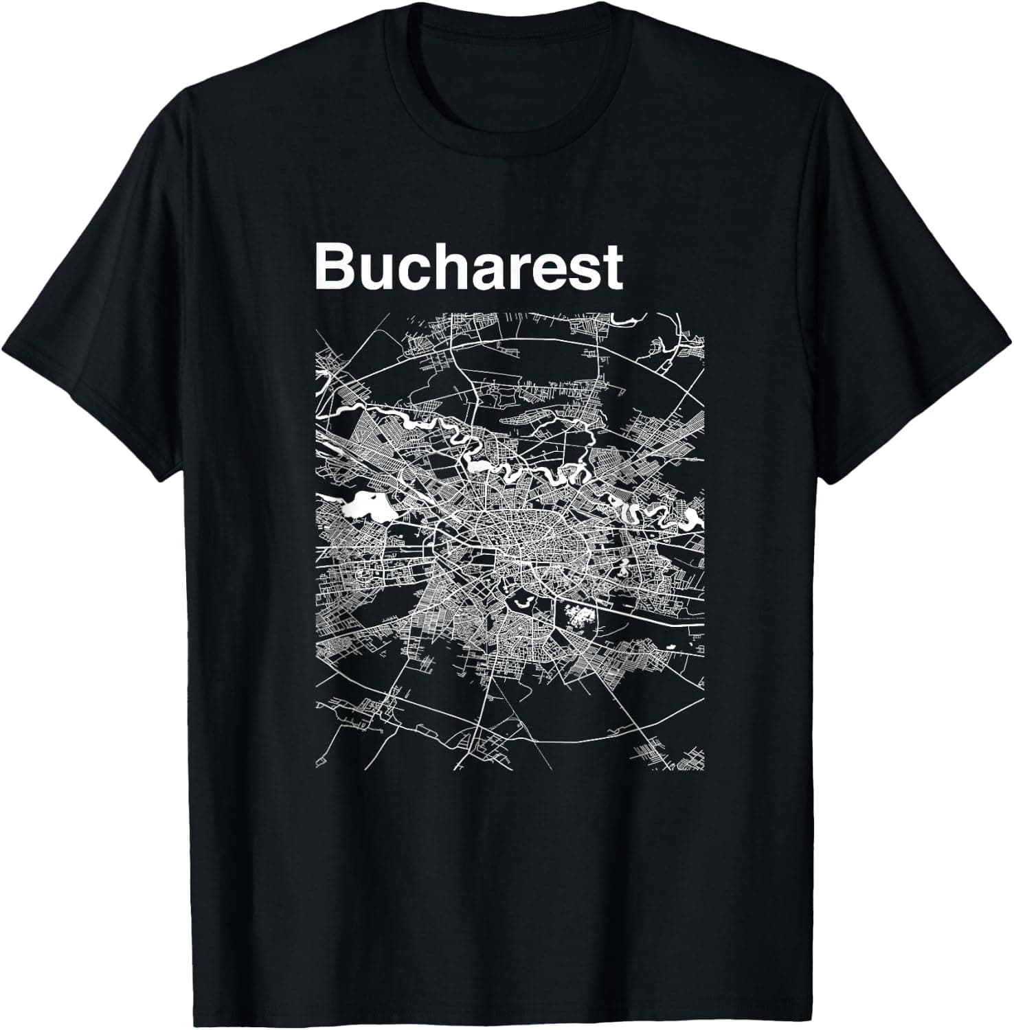 Bucharest Romania Classic City Map Graphic — Romania apparel design